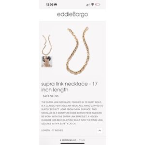 eddieBorgo Supra‎ Link Necklace - Finished in 12 Karat Gold
